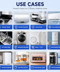 Image showing various use cases for the Powerful 1700W Portable Steam Cleaner With High Pressure Dry Vapor At 120 Degrees C.