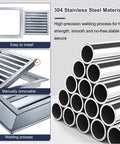 Stylish Gable Vent Louvered Access Panel For Wall Or Ceiling Inspection Hatch With Tight Mesh Filter For No Sweat Drywall Patch And Chill Fresh Airflow Throughout Indoor Spaces, showing 304 stainless steel material and installation details.