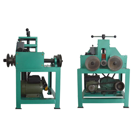 Jaryannix Heavy Duty Electric Pipe Bender For Stainless Steel Tube Roller Bending Machine W/ Nine Round And Eight Square Die Sets 1.5kw 110v Power Unit, angled view showing machine design.