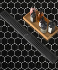 36 Inch Matte Black Stainless Steel Rectangular Shower Drain With Grid Cover, Adjustable Feet, Hair Strainer, Removable Cover