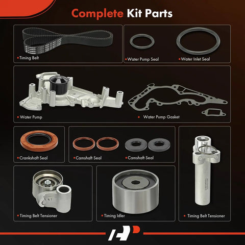Engine Timing Belt Kit With Water Pump For Toyota And Lexus V8 DOHC Engines 4.0L 4.3L 4.7L with seals and tensioners displayed