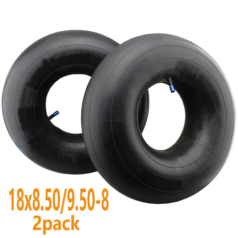 Two Pack 18x8.50-8 And 18x9.50-8 Inner Tubes With TR-13 Straight Valve Stem For Lawn Tractors and Wheelbarrows