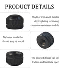 15Pcs M4x0.7 Threaded Cap Nuts for Light Fixtures Ceiling Light Screw Caps Knurled Acorn Nut Replacement Parts for Chandelier Pendant Wall Sconce Lamp Shade Holder Hardware Matte Black, iron