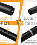 Comparison of No Drill Tension Curtain Rod 43 To 124 Inch Adjustable Extra Long Beefy Heavy Duty Spring Loaded Rod with other rod