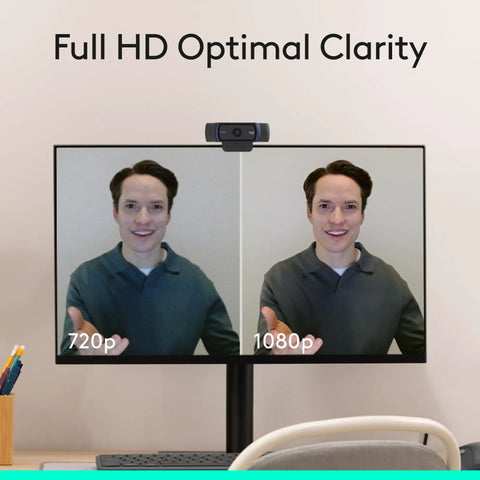 No Drama Hd Webcam Delivering Crisp 1080P Video At Dead Smooth 30Fps showing side by side comparison of 720p and 1080p clarity.