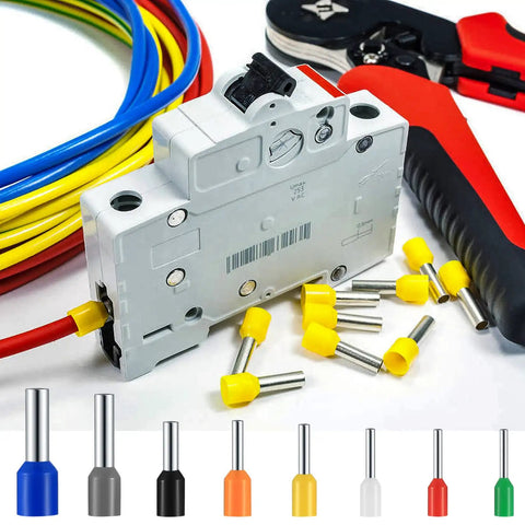 800 Pcs Wire Ferrule Connectors Kit AWG 22 10 Copper Nylon Insulated Cord Pin Ends Crimp Terminals with wiring and tool