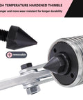 High temperature hardened thimble for Built Tough Heavy Duty Hydraulic Gear Puller And Bearing Separator Tool removable feature.