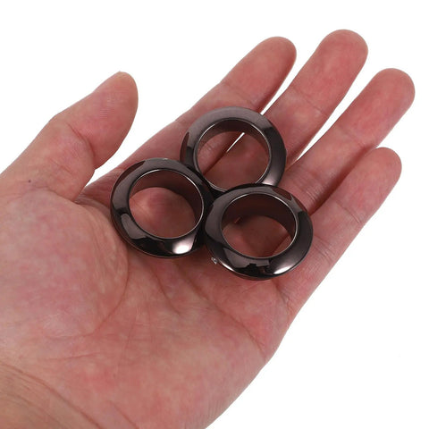 Cool Healifty 20 Pack Black Round Desk Cable Hole Cover Grommet Kit For Snazzy Wire Management And Tidy Office Or Home Study Setup, three rings in hand