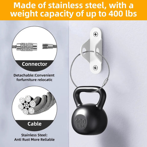 Secure Your Home Base In A Snap Heavy Duty Hidden Metal Anti Tip Kit With Ten White Wall Mount Brackets To Lock Down Tall Bookcases And Dressers Keeping Little Rascals And Fur Babies Totally Safe Without A Sweat