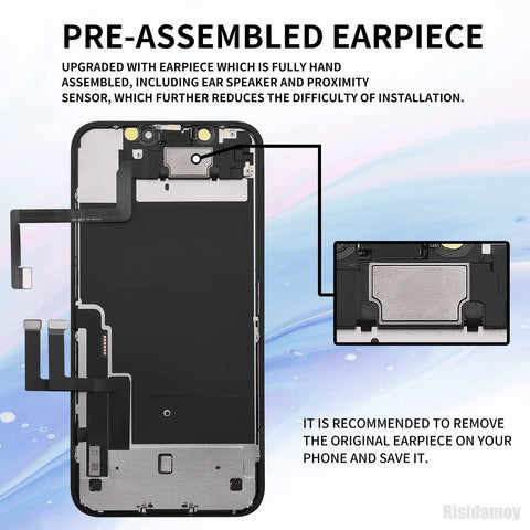 IPhone 11 6.1 Inch Screen Replacement DIY Kit With Earpiece And Sensor Full Assembly 3D Touch LCD Digitizer A2111 A2223 A2221