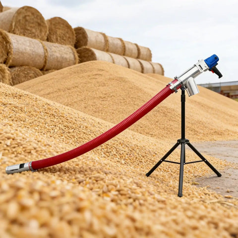 Powerful High Suction Portable Grain Auger Pump For Fast Grain Cement Fertilizer And Gravel Transfer Built Tough With Wear Resistant Hose