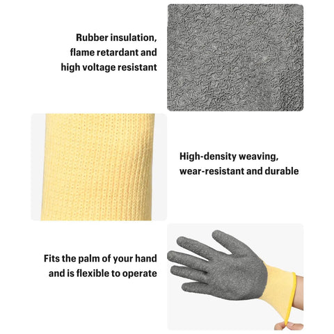 Battle Tested Electrical Insulated Gloves Serving Up 400V High Voltage Defense And Sick Anti Slip Rubber Palm For Electricians Who Want No Nonsense Protection Every Time They Clock In