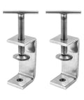 Two 304 stainless steel C-clamps in a 2-pack with T-bar screws and base mounting feet