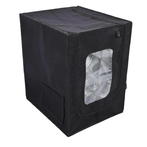 Fireproof 3D Printer Enclosure Kit with Temperature Control and LED Light for Lab P1 X1 A1 Series Ender 3 V3, black exterior