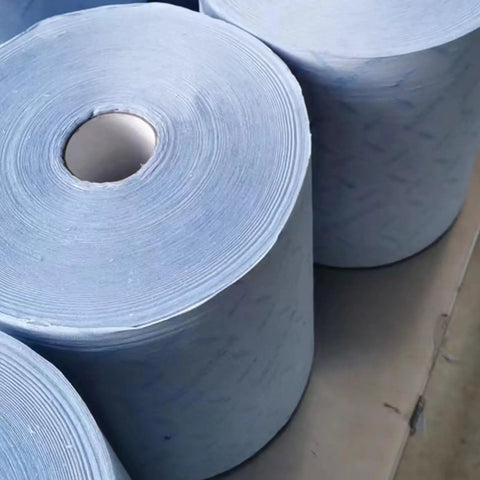 Heavy Duty Blue Towels Jumbo Roll With 500 Industrial Strength Wipes for Garage Grade Workshop Cleanup