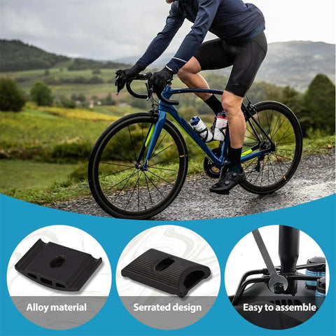 Cyclist with Pro Grade Aluminum Alloy Bike Seat Clamp For Seatpost Head And Saddle Pipe Screw Clamp For Seat Tube Conversion Secure Fit