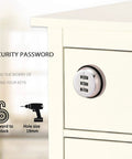 Combo Cam Lock Security Locks Set Of Two With Three Digit Password Code on cabinet drawer, silver finish
