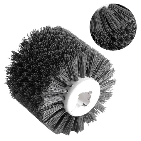 Phefop Abrasive Wire Burnishing Polishing Wheel 320 Grit For Wood Drawing Machine Polishing Curved Surfaces Alkali Anti Rust High Density Build that shows detailed bristles and construction.