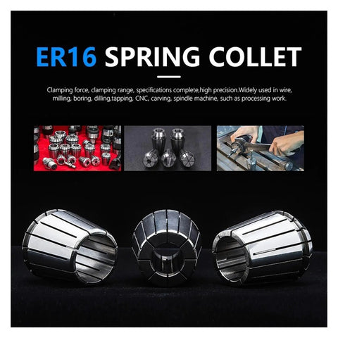 Er16 Collet Chuck Kit 10 Pcs With Wrench 1-10mm pro grade spring chuck for CNC lathe and milling cutter tool holder high precision
