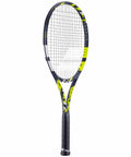 Boost Aero Yellow Tennis Racquet Pre Strung With White Syn Gut At Mid Range Tension One Quarter Inch Grip Lightweight 260g Graphite