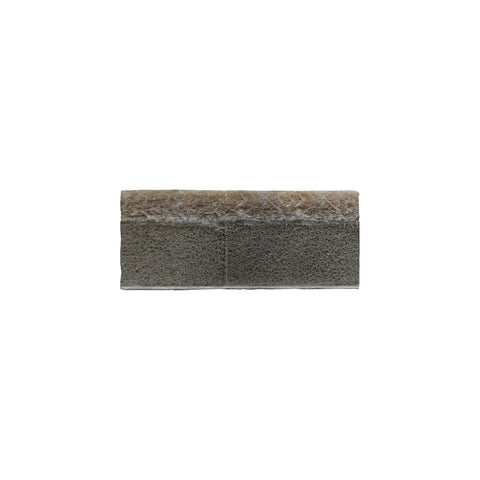 Side view of 1 Inch Round Self Adhesive Felt Furniture Sliders for Hard Floors, showing foam core and felt texture, Beige, Set of 8.