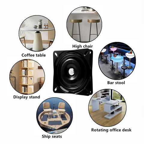 Heavy Duty Bar Stool Swivel Replacement for Recliner Chair Two Pack 6 Inch Ball Bearing Swivel Mount Plate applications