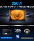 350W heating comparison of Four-Spool Filament Dryer Box S4 for 3D printers with rapid heating and auto humidity control.