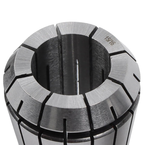 Close-up of ER40 collet from 17-Piece NMTB30 ER40 Collet Set For CNC Milling And Turning Machines, Precision Tool Holder Kit.
