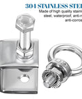 Close-up of Six Pack 1 Inch C Clamps with I Beam Design U Clamps Stainless Steel M8 Screw Ring
