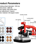 Beefy 3600W Four Head Concrete Grinder With LED Light And Full Copper Motor Electric Floor Polisher with product parameters
