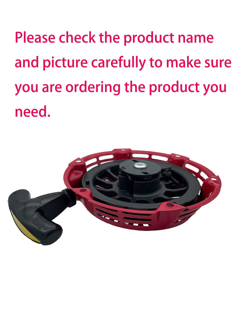 Replacement Pull Start Assembly For Honda GX120 GX160 GX200 Engines showing red and black recoil starter with handle.