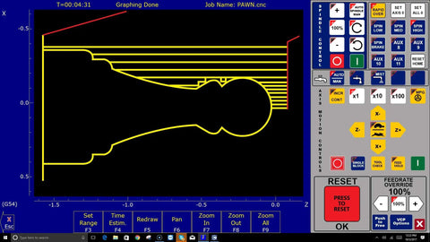 4 Axis Acorn DIY CNC Motion Controller Kit REV 4 With Built In CNC Software Plug And Play Upgrade For Hobbyists Replacing MachMotion WinCNC Mach3 EMC2 KCAM4 And Smooth Stepper. CNC software screen with toolpath preview and control panel