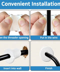 4 Pack Of Hella Flexible White 3/4 Inch Silicone Cable Grommets For Starlink demonstrating installation steps for cable protection and organization.