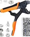 Heavy Duty Snap Fastener Kit With Punch Plier And 280 Pcs 15mm Stainless Snaps Includes Screws Sockets Caps 40 Snap Sets
