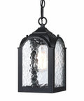 Waterproof Outdoor Pendant Light With Adjustable Chain In Black Finish Modern Farmhouse Exterior Hanging Porch Light for entryway