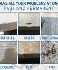 Quartz Countertop Repair Kit White Quick Dry Permanent Fix For Edge Chips Cracks Scratches Nicks On Quartz Granite Marble Porcelain And Other Natural Stone Surfaces Perfect For Busy Kitchens