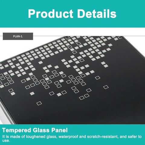 Instant 6500W Electric Water Heater For Bathroom And Dormitory With Digital Temp Display compact tempered glass panel design.