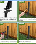 Step-by-step guide using Heavy Duty Fence Post Repair Kit For Wood Posts With Ground Stakes And Post Anchors Backyard Fence Stakes.
