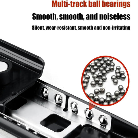 Heavy Duty Soft Close Drawer Slides and Side Mount Ball Bearing Rails with multi-track bearings for smooth operation, 520mm
