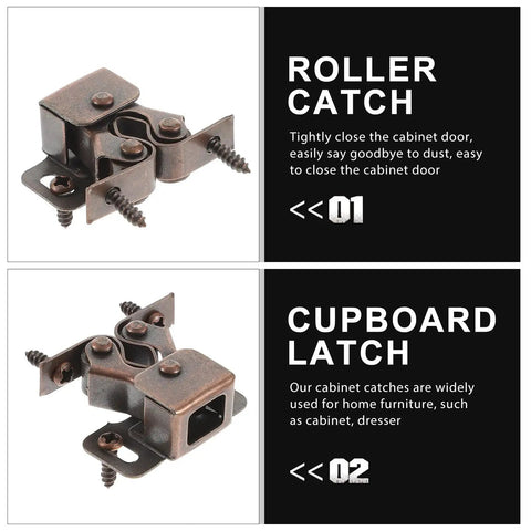20 Pcs Cabinet Door Catches Double Roller Push Release Latches Built Tough From Cold Rolled Steel With High Hardness Deformation Resistance