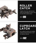 20 Pack Double Roller Cabinet Catches Heavy Duty Cold Rolled Steel Latches For Closet Doors And Kitchen Cabinets high strength