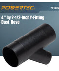 4-Inch to 2-1/2-Inch Y Fitting Dust Collection Hose Connector for Splitting Two 4-Inch Hoses Into One 2-1/2-Inch Hose