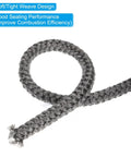 PATIKIL wood stove gasket rope, 3/8 in x 118 in, graphite fiberglass, round, black.