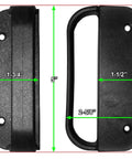 Universal Nylon Gate Handle Pull Black Heavy Duty Gate Hardware That Just Works On Wood Metal And Vinyl Gates 1 Pack dimensions