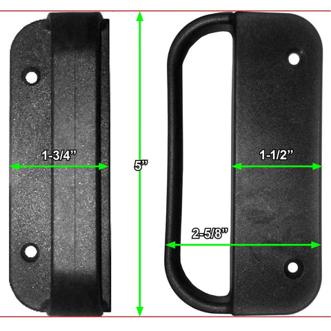 Universal Nylon Gate Handle Pull Black Heavy Duty Gate Hardware That Just Works On Wood Metal And Vinyl Gates 1 Pack dimensions