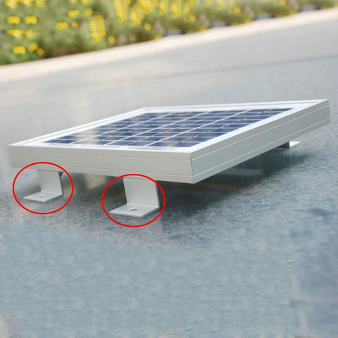Z Bracket Solar Panel Mounting Kit Four Pack For RV Boat Roof Off Grid Aluminum Lightweight Corrosion Resistant With Stainless Steel Fasteners Easy Bolt On Install No Extra Accessories Needed supporting solar panel.