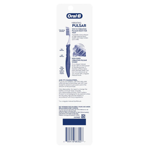 Next Level Battery Powered Electric Toothbrush With Durable Medium Bristles Eliminates Plaque And Keeps Your Brightest Smile On The Road Two Compact Handles Built For Daily Hustle To Support Healthy Oral Hygiene packaging showing features and usage instructions.