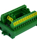 Two Row 2x12 Position Screw Terminal Block Distribution Module 30A 300V with Screw Mount A and B Channels