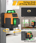 Self Leveling Alignment Laser Level For Construction with magnetic stand and 360 degree laser lines in multi-angle adjustment