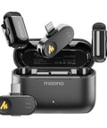 Pocket Size Wireless Lavalier Microphone With AI Voice Filter MFi Certified And Noise Cancellation For Iphone And Android